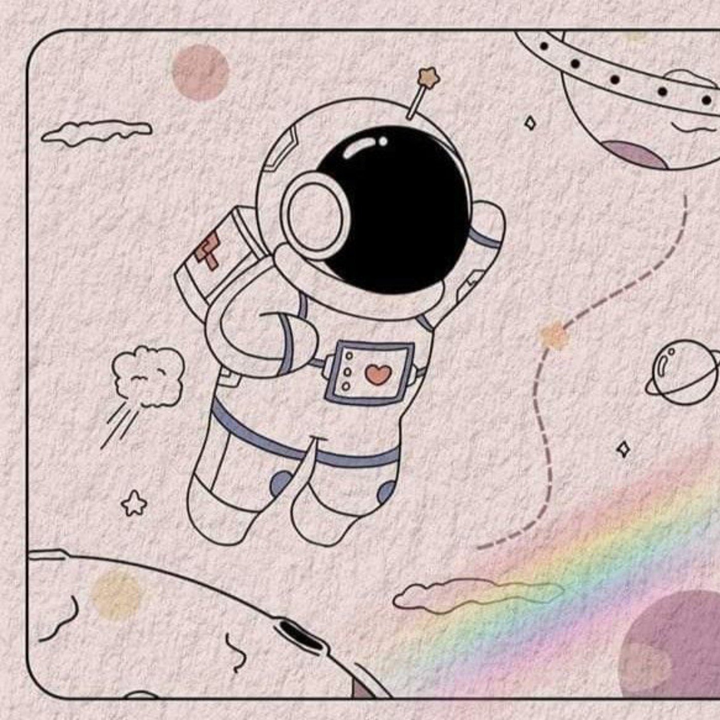 نقاشی آدم فضایی با مداد رنگی 🤺