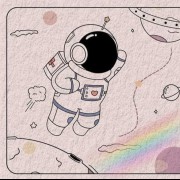 نقاشی آدم فضایی با مداد رنگی 🤺