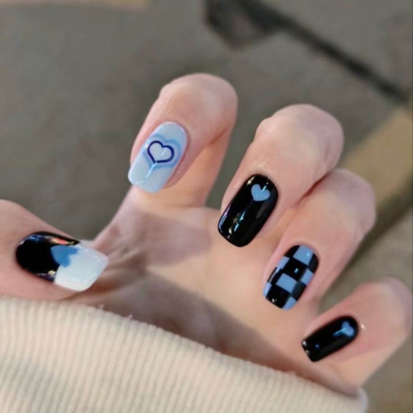 Simple girly gel nail design idea