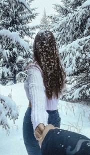 پروفایل دخترونه برف کاج جنگل خوشگل 