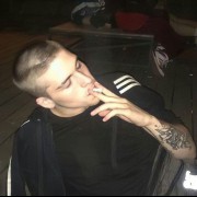 Profile of a lonely mod smoking boy