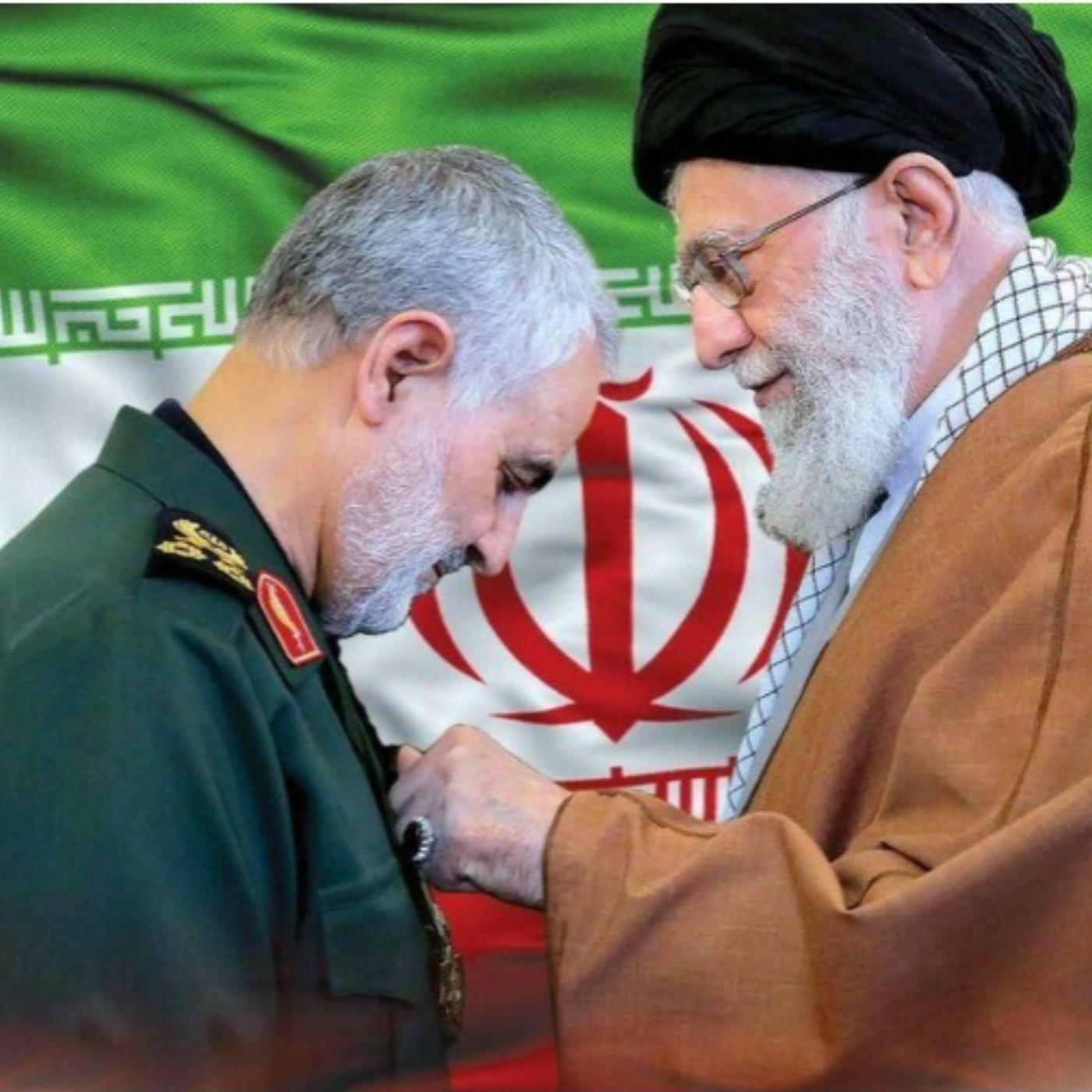 حاج قاسم سلیمانی ، پرچم ایران ،